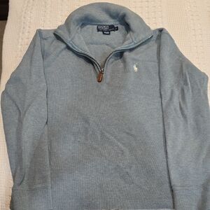 Polo by Ralph Lauren Men's Blue Quarter-Zip Sweater